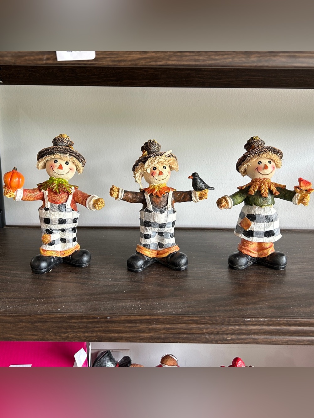 Set of 3 Harvest Scarecrow Figurines by Valerie